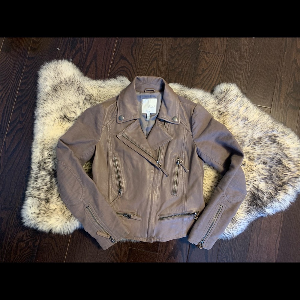 Joie cream leather jacket